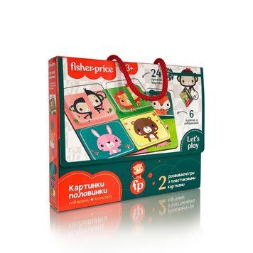 Гра з пластиковими картками Fisher-Price. Картинки-половинки 1545989497 фото