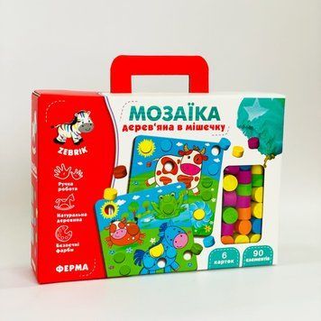 Мозаїка дерев&rsquo;яна в мішечку Ферма ZB2002-01 фото