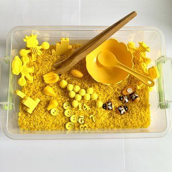 Сенсорна коробка Колір ЖОВТИЙ з контейнером 2267085064 фото